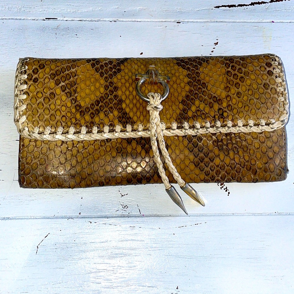 Rare Authentic Salvatore Ferragamo Python Snakesk… - image 1
